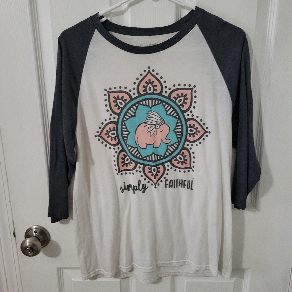Simply faithful baseball tee